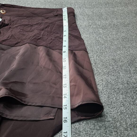 Urban Outfitters Skort Womens Large Brown Asymmetric Long Knit Button Lined - Picture 3 of 9